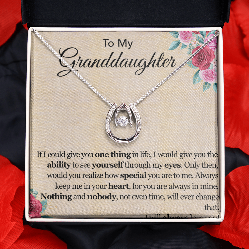 Forever in My Heart: Granddaughter's Embrace Necklace