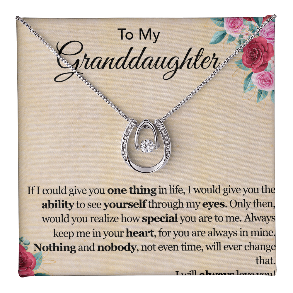 Forever in My Heart: Granddaughter's Embrace Necklace