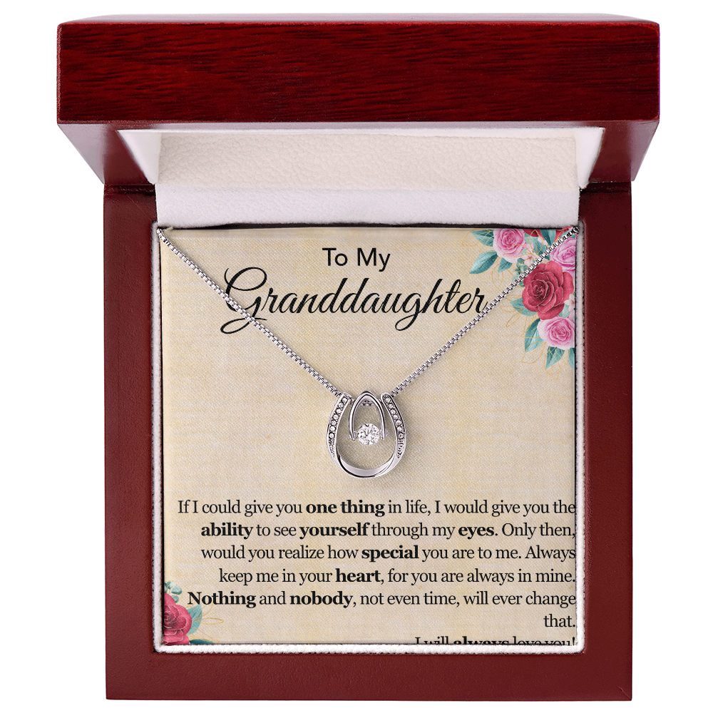 Forever in My Heart: Granddaughter's Embrace Necklace