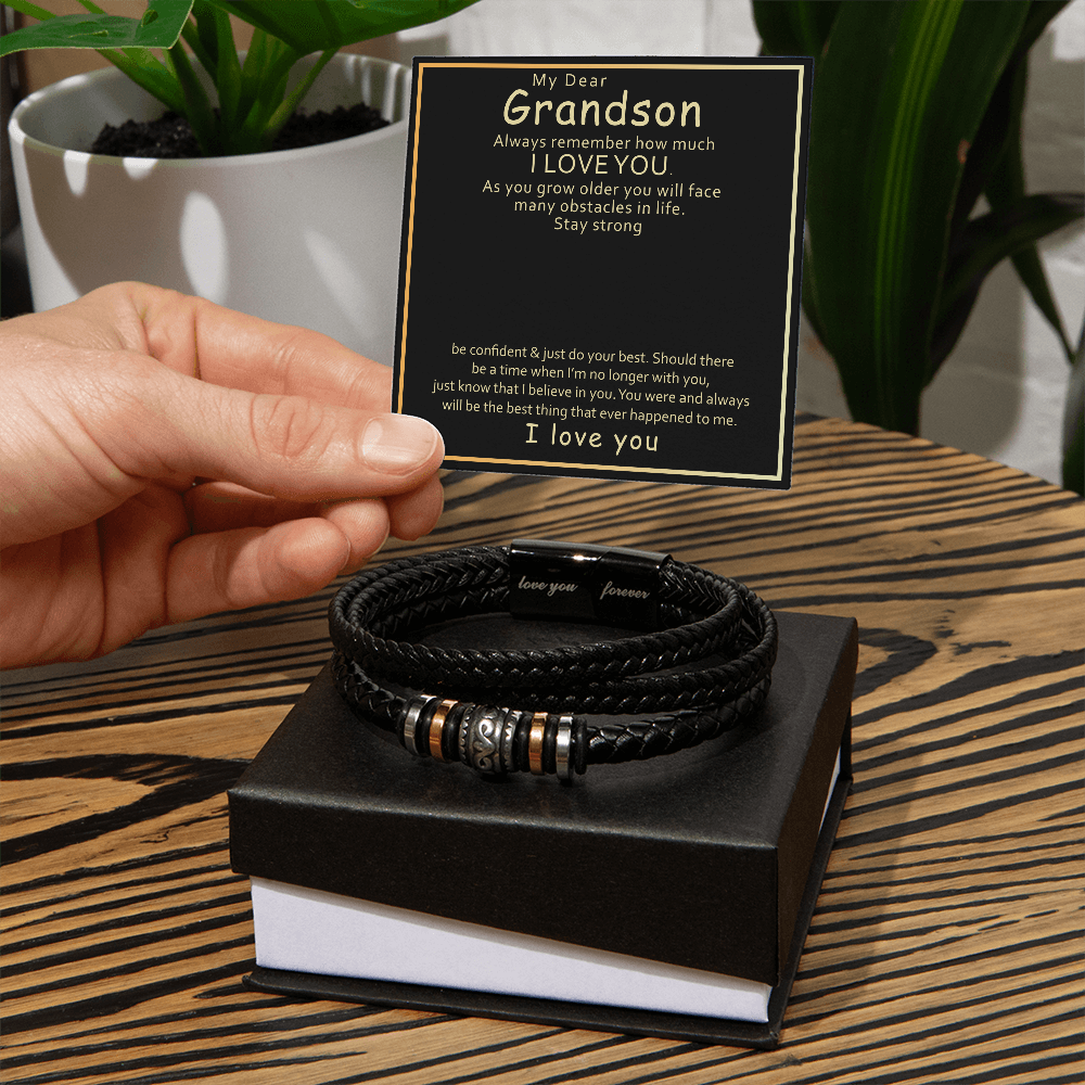 Adventure Awaits: Grandson's Courage Bracelet