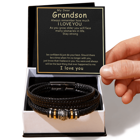 Adventure Awaits: Grandson's Courage Bracelet